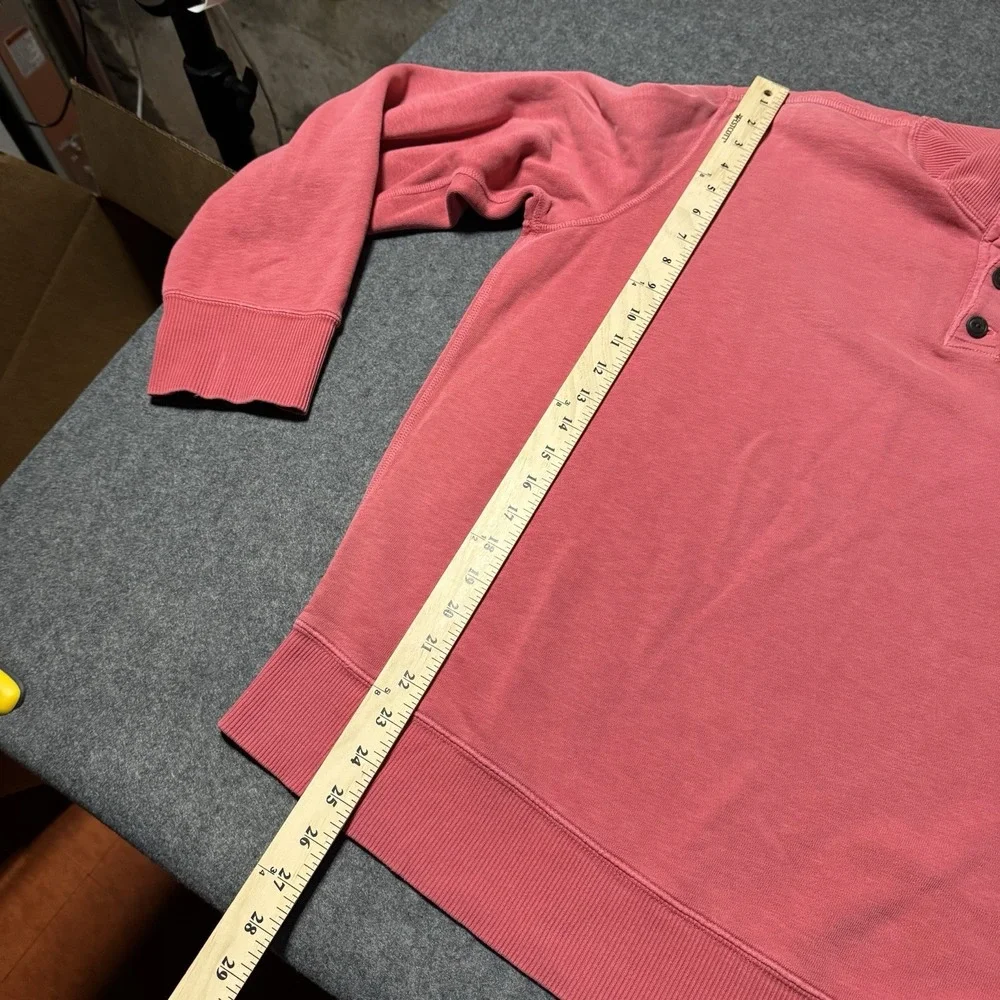 VTG 90s Polo Ralph Lauren 1/4 Button‎ Pullover Faded Red Size XL Grunge Preppy